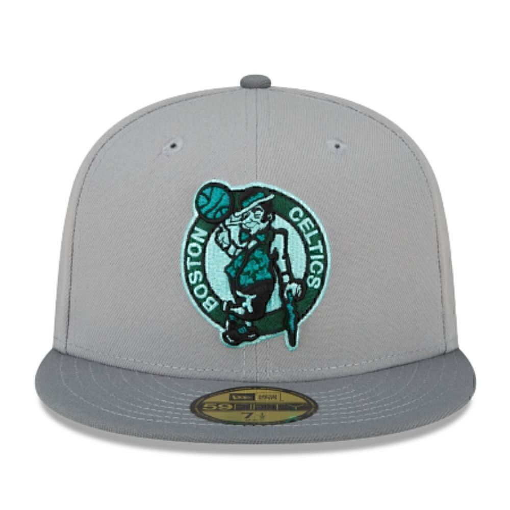 New Era 59Fifty Boston Celtics Fitted Hat Cap Stone Pack Gray Seafoam NWT